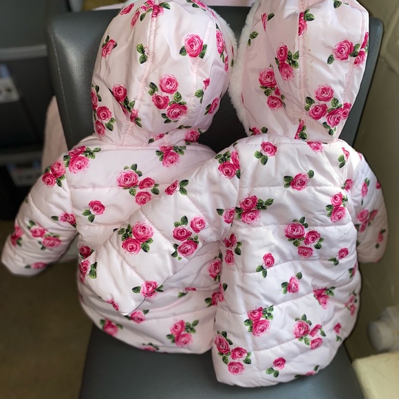 LITTLE ME FLORAL JACKET USED ONCE NO TAGS - Picture 3 of 5